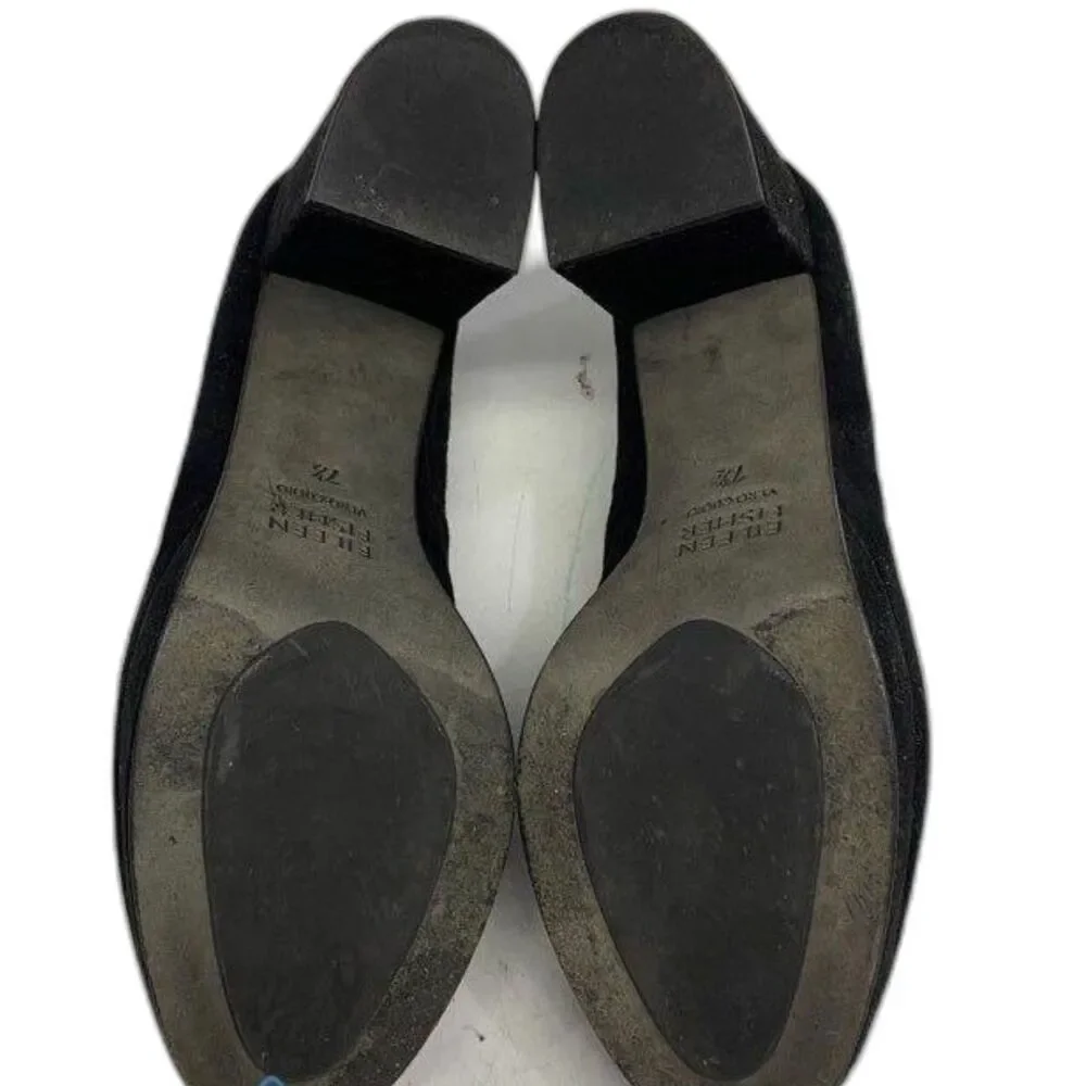Eileen Fisher Becon Black Suede Platform Pumps - Size 7.5